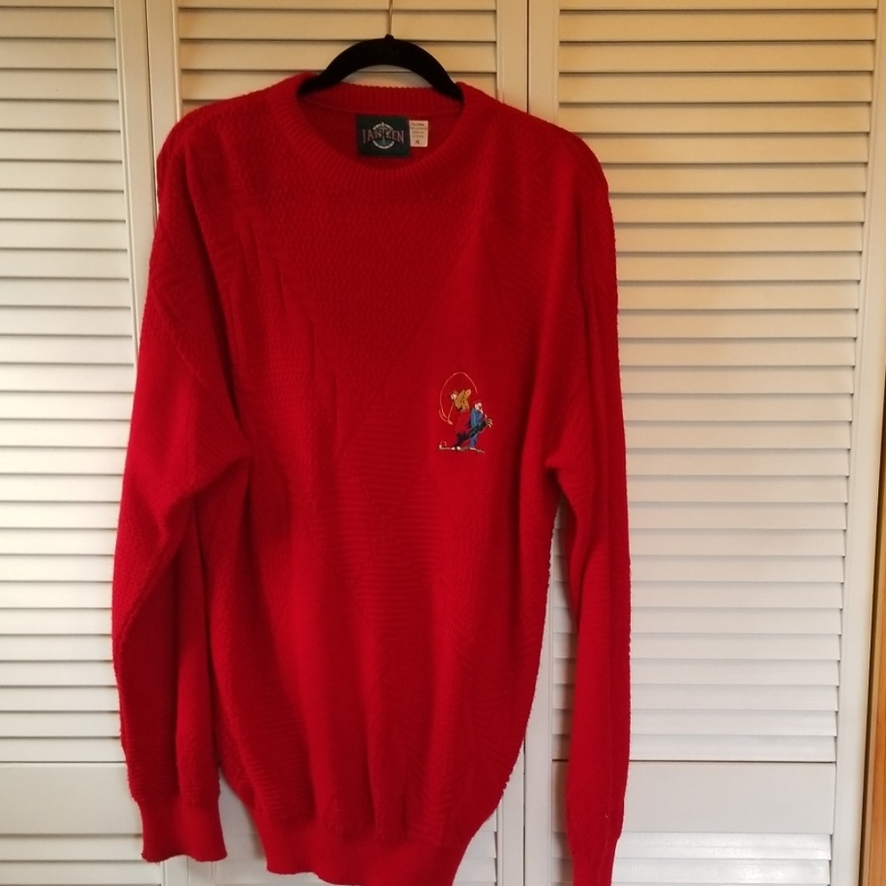 Mens XL Red Jantzen Golf Sweater